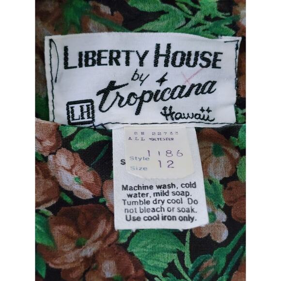 Vintage Liberty House by Tropicana Hawaii Floral Maxi Dress Women’s Size 12 - Picture 6 of 6